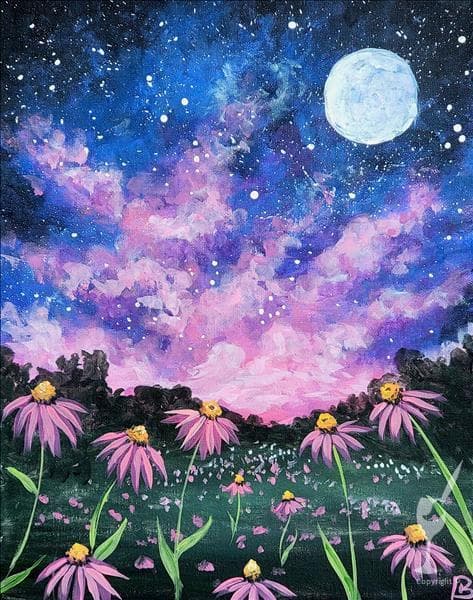 Coneflower Field + Add a DIY Candle! at Painting with a Twist - Lakewood in Lakewood - This Week