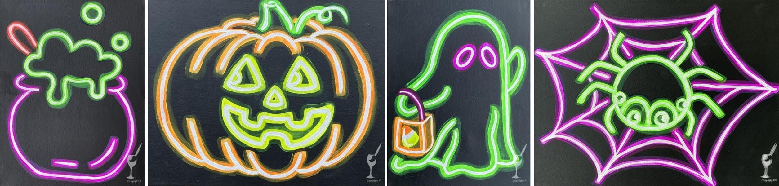BLACKLIGHT! Neon Halloween - Choose ur fave! at Painting with a Twist - Lakewood in Lakewood