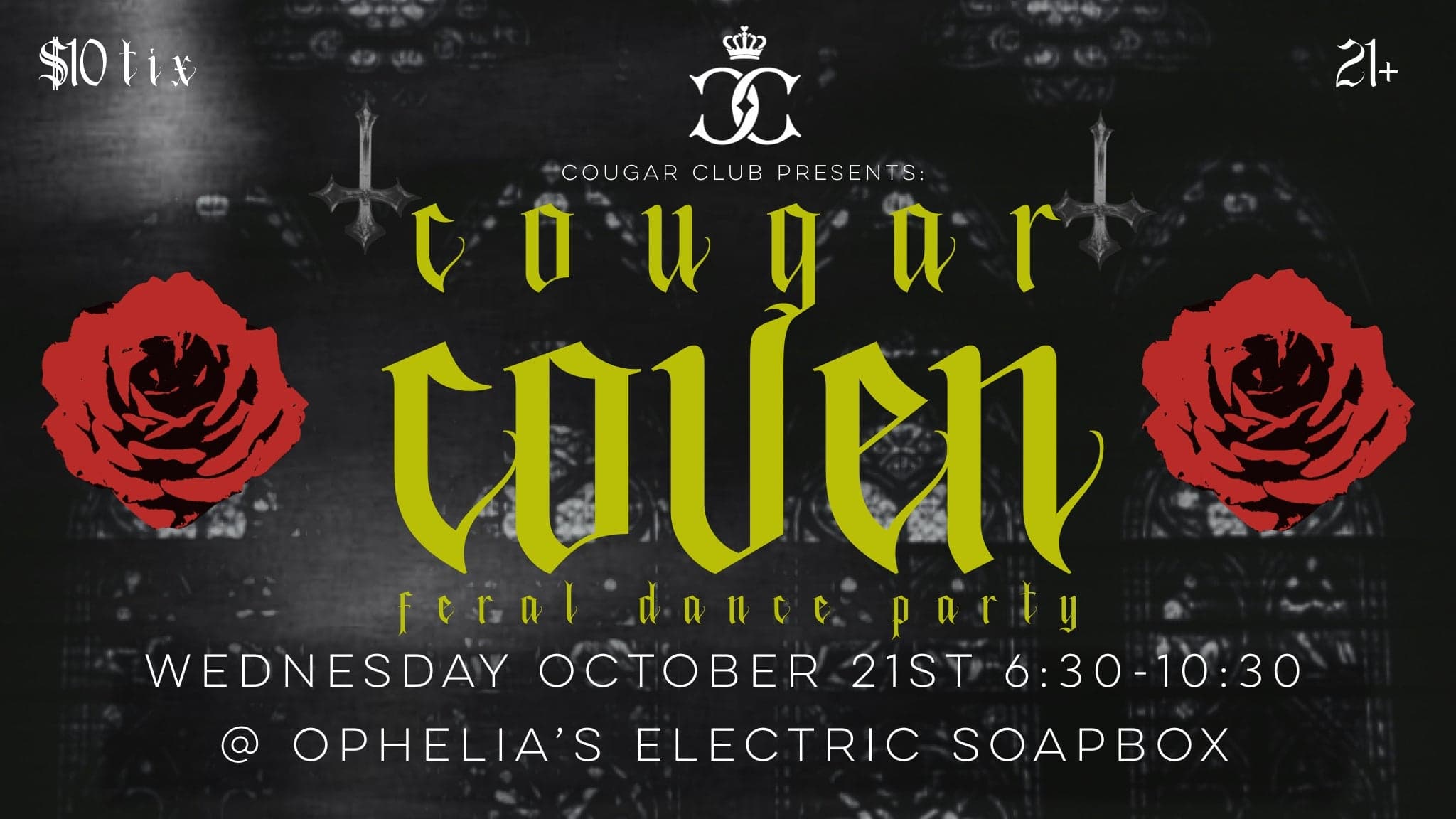 Cougar Club Presents: Cougar Coven at Ophelia's Electric Soapbox in Denver - Upcoming